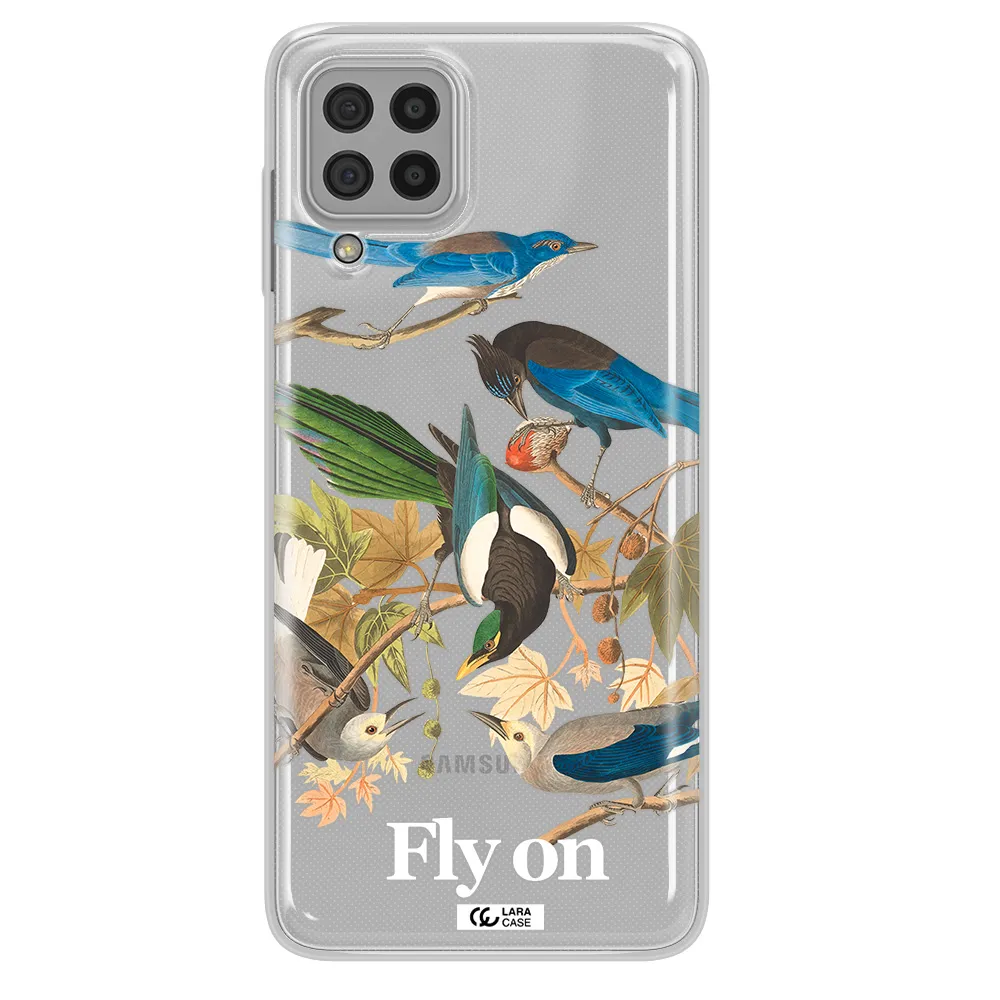 a group of birds on a branch Samsung A22 4g Clear TPU Case