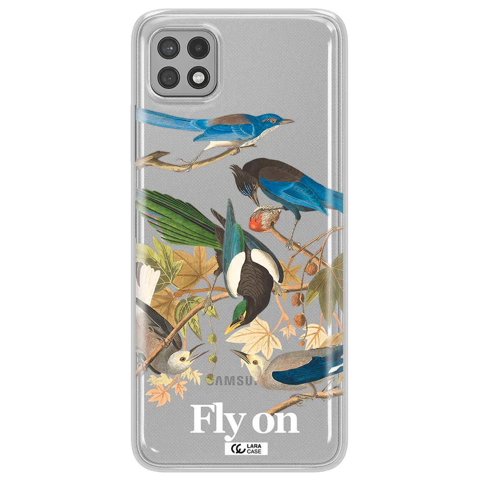 a group of birds on a branch Samsung A22 5g Clear TPU Case