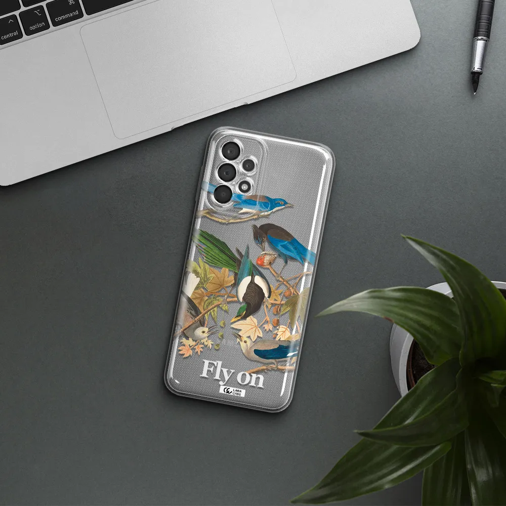 A Group Of Birds On A Branch Samsung A23 5G Clear Tpu Case