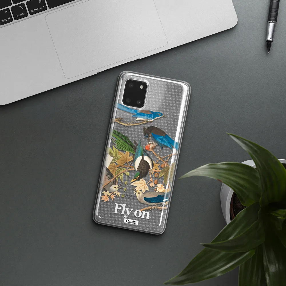 a group of birds on a branch Samsung A81 Clear TPU Case