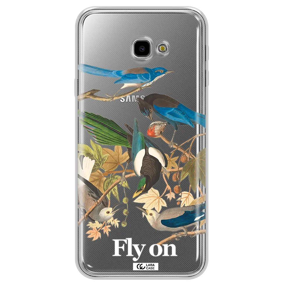 a group of birds on a branch Samsung J4 Plus Clear TPU Case