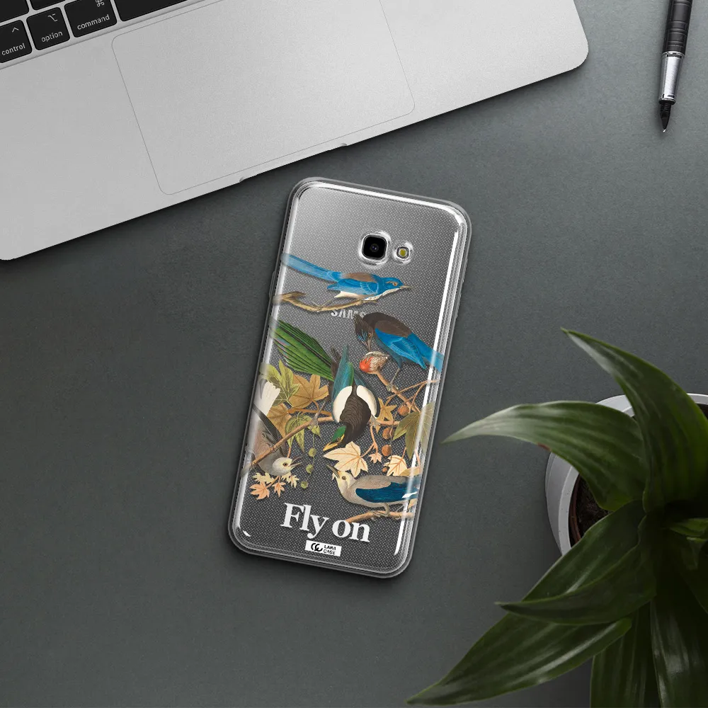 a group of birds on a branch Samsung J4 Plus Clear TPU Case