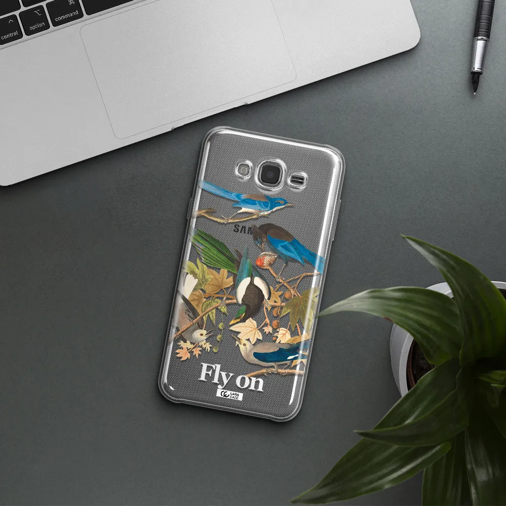 a group of birds on a branch Samsung J7 Core Clear TPU Case