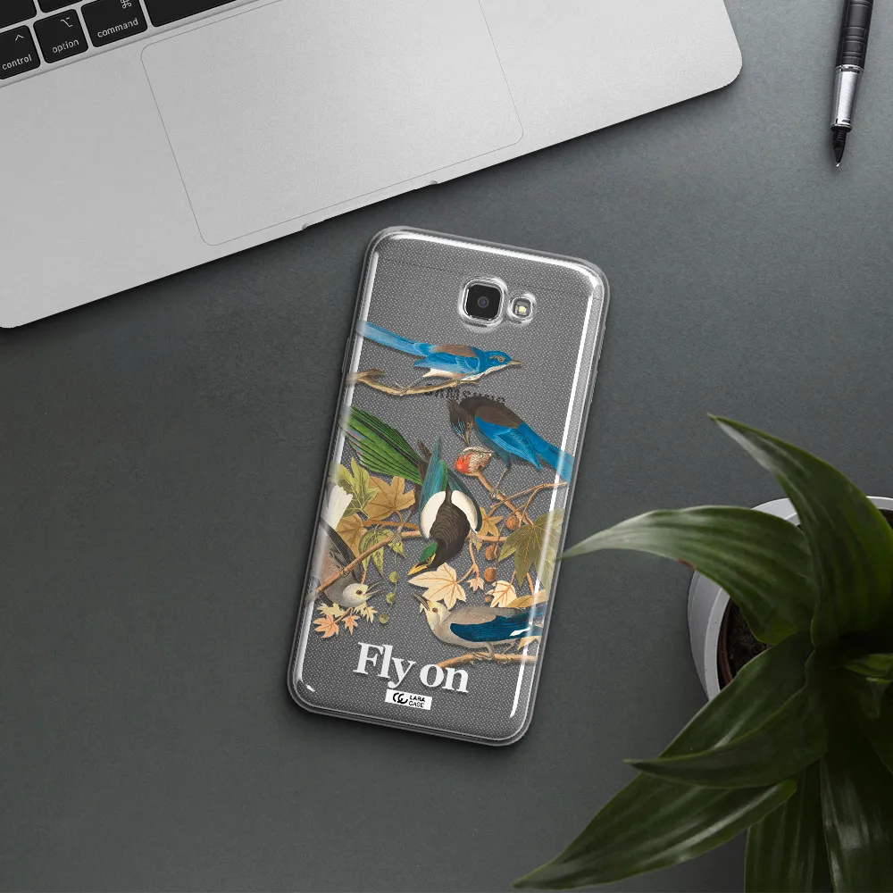 a group of birds on a branch Samsung J7 Prim Clear TPU Case