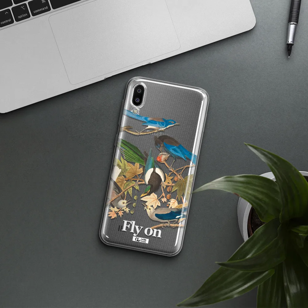 a group of birds on a branch Samsung M10 Clear TPU Case