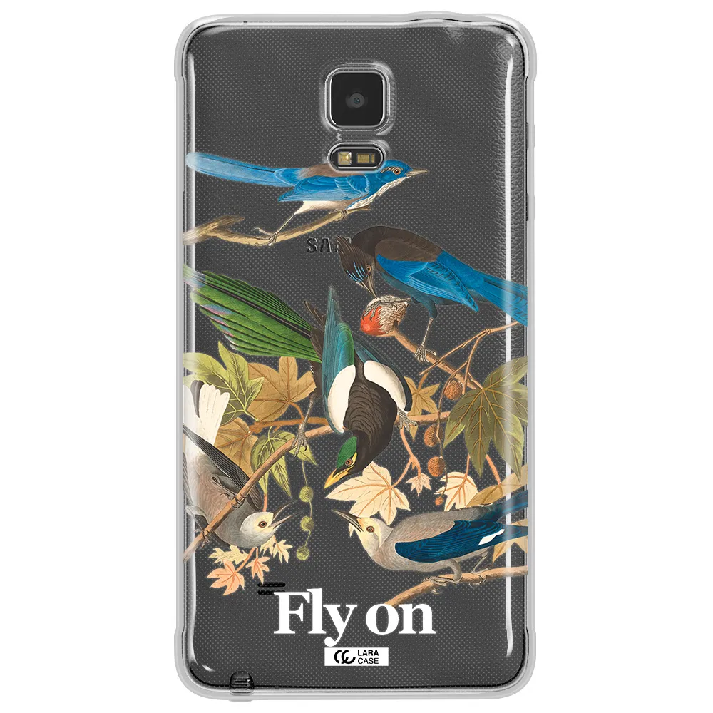 a group of birds on a branch Samsung Note 4 Clear TPU Case