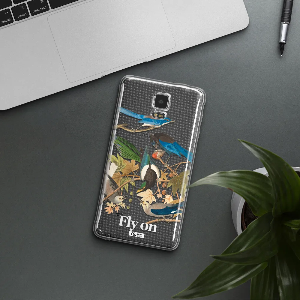 a group of birds on a branch Samsung Note 4 Clear TPU Case