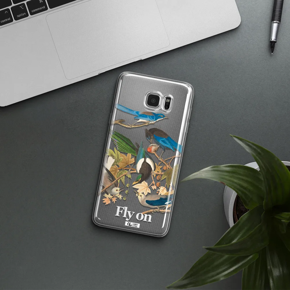 a group of birds on a branch Samsung Note 5 Clear TPU Case