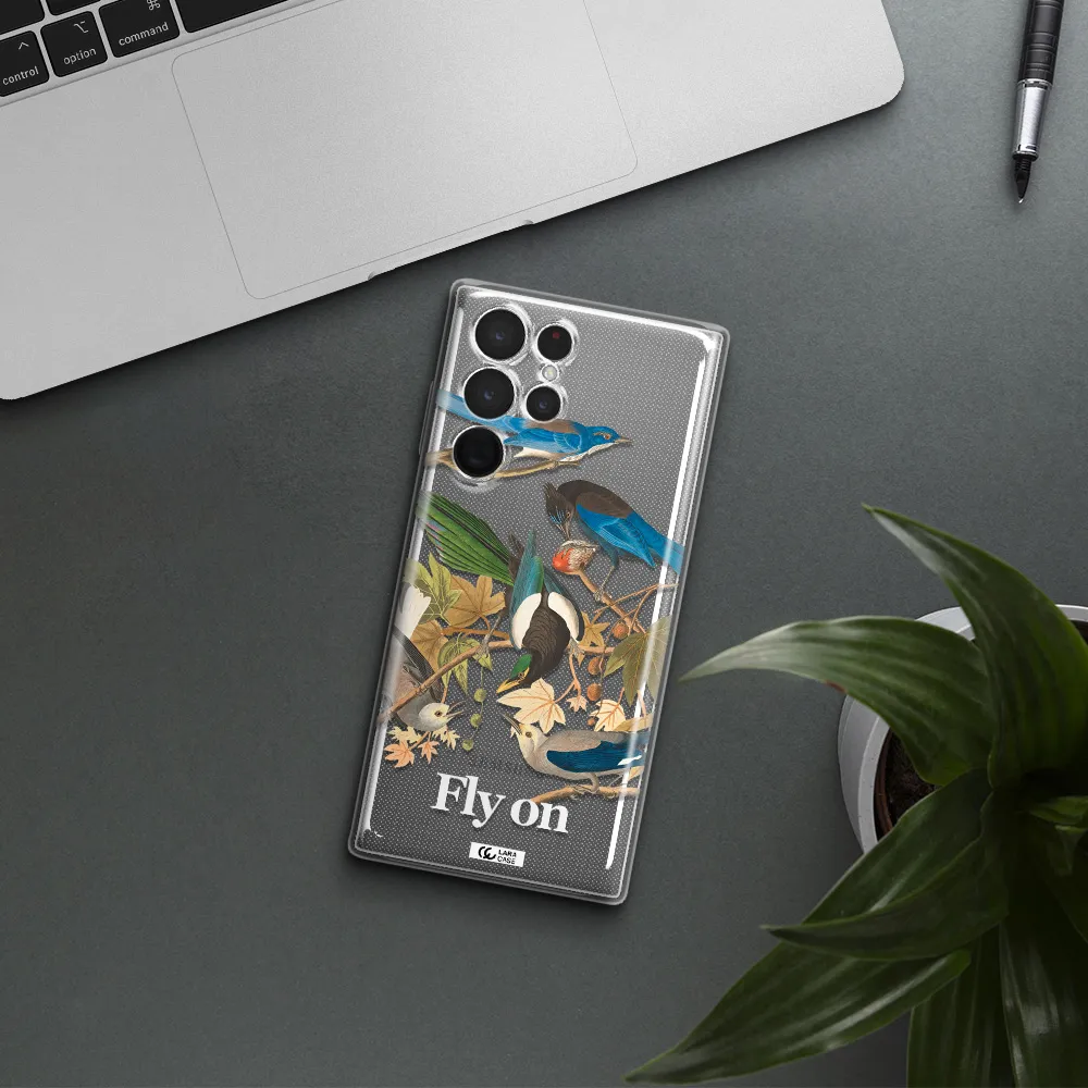 a group of birds on a branch Samsung S 22 Ultra Clear TPU Case