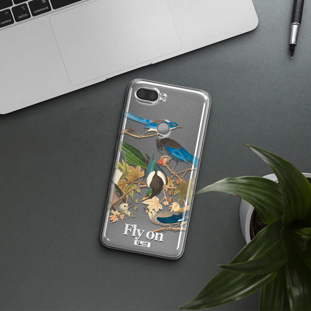 a group of birds on a branch Xiaomi Mi 8 Lite Clear TPU Case