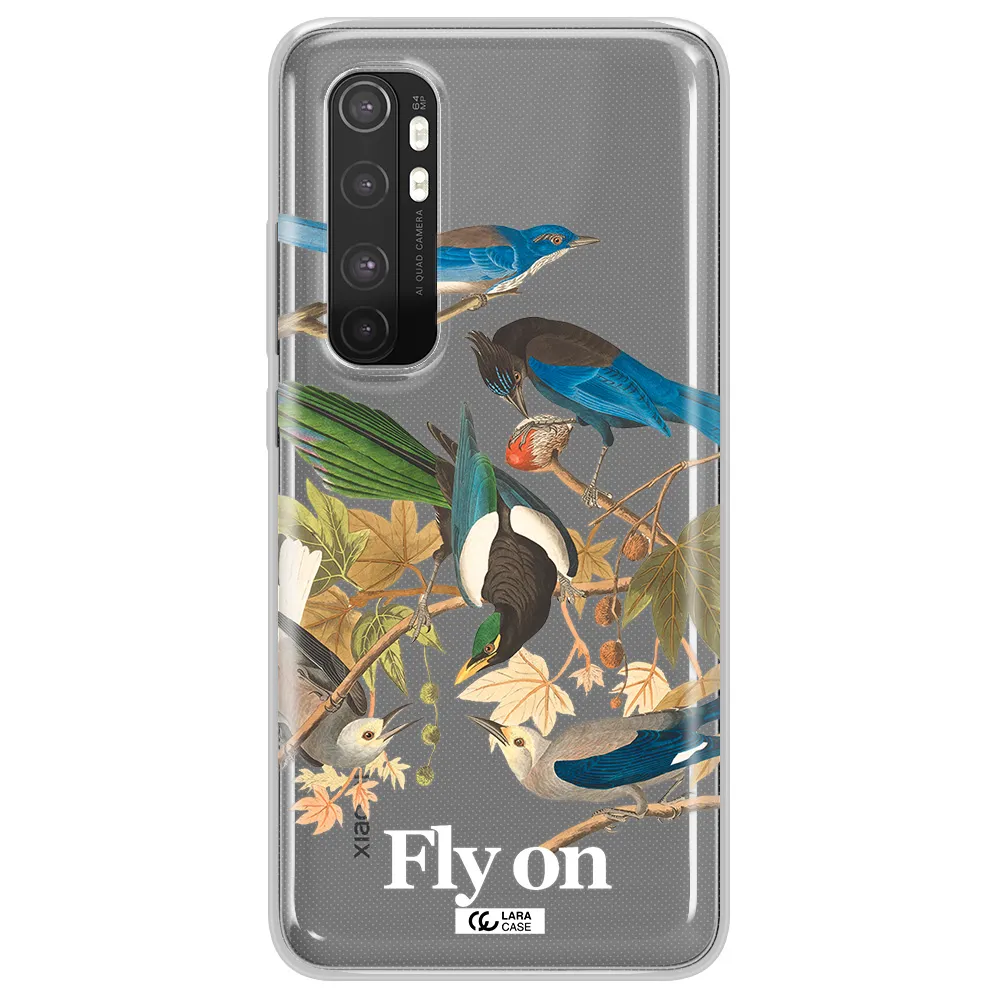 a group of birds on a branch Xiaomi Mi Note 10 Lite Clear TPU Case