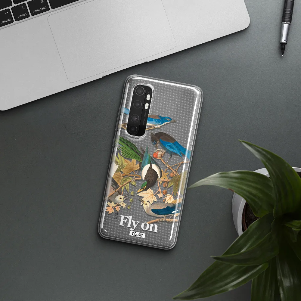 a group of birds on a branch Xiaomi Mi Note 10 Lite Clear TPU Case