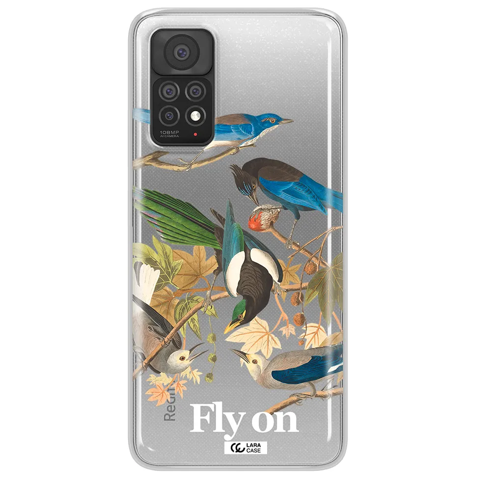 a group of birds on a branch Xiaomi Note 11 Pro Clear TPU Case