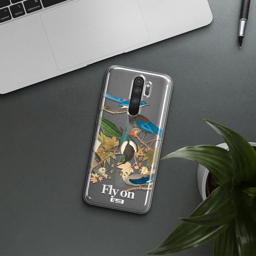 a group of birds on a branch Xiaomi Note 8 Pro Clear TPU Case