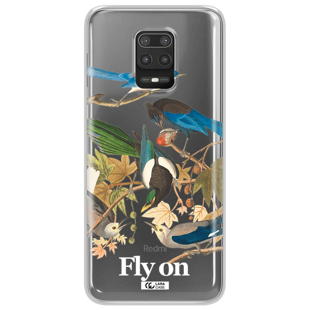 a group of birds on a branch Xiaomi Note 9S Clear TPU Case