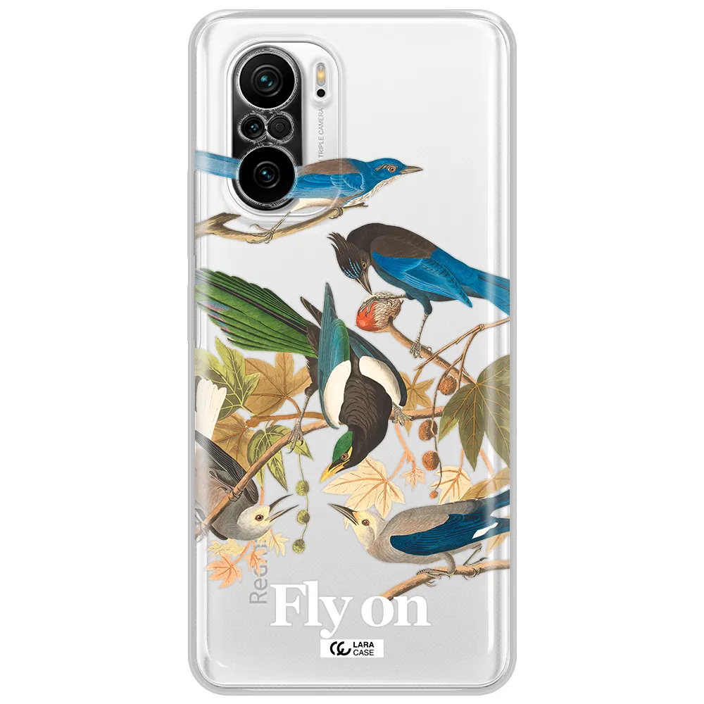 A Group Of Birds On A Branch Xiaomi Poco F3 Clear Tpu Case