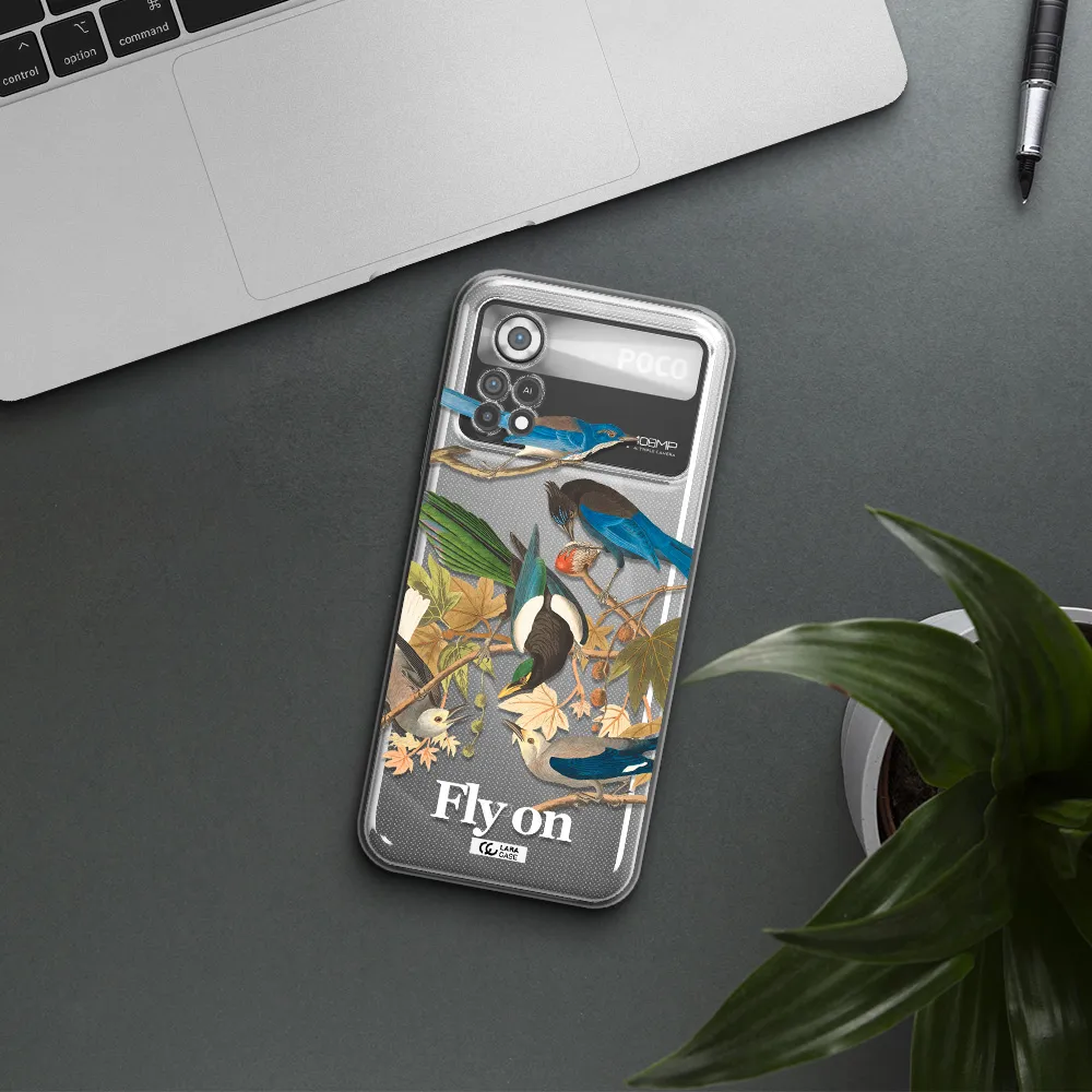a group of birds on a branch Xiaomi Poco X4 Pro Clear TPU Case