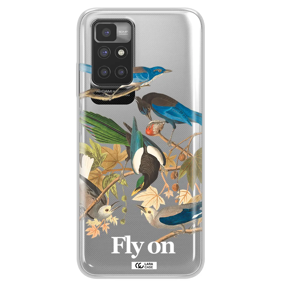 a group of birds on a branch Xiaomi Redmi 10 Clear TPU Case
