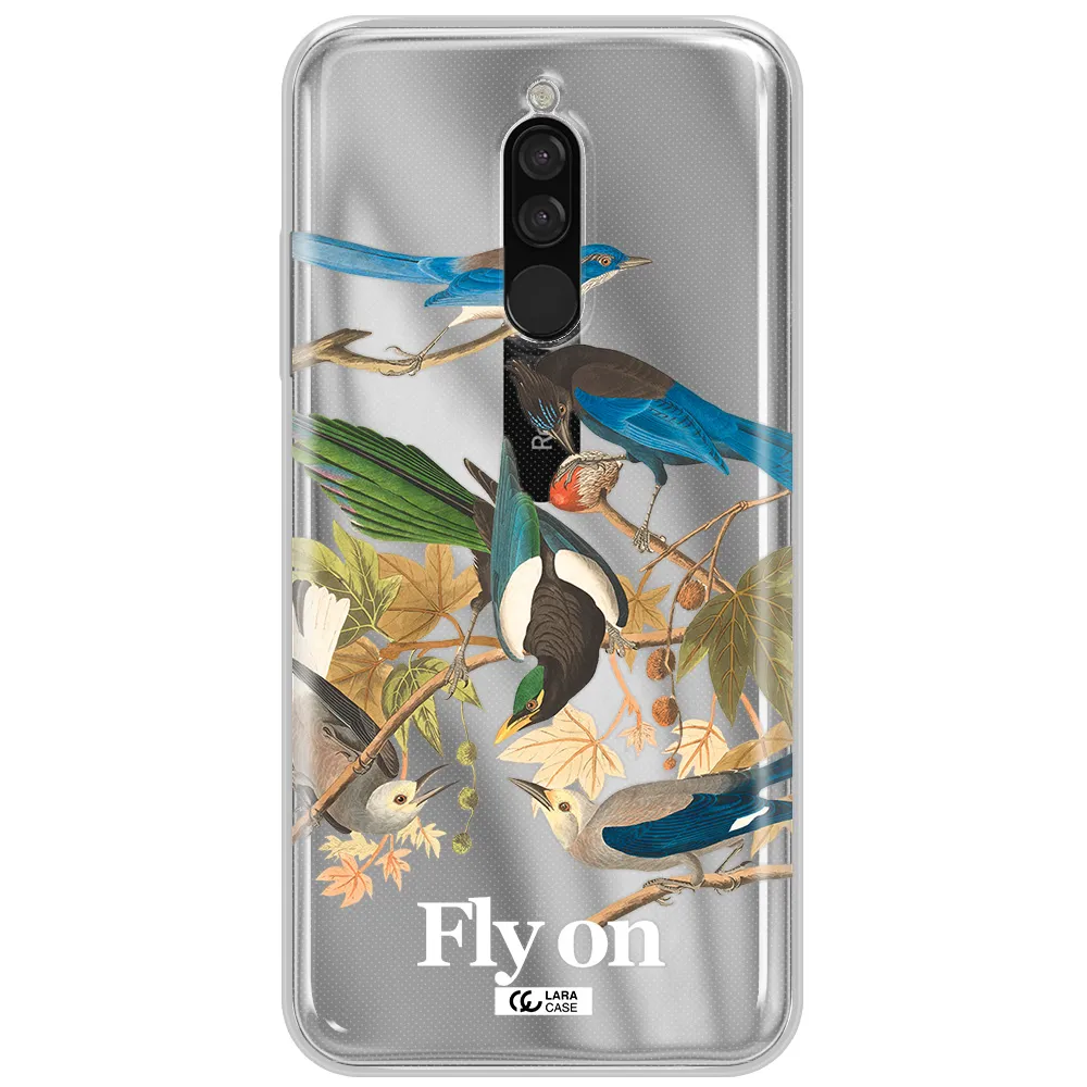 A Group Of Birds On A Branch Xiaomi Redmi 8 Clear Tpu Case