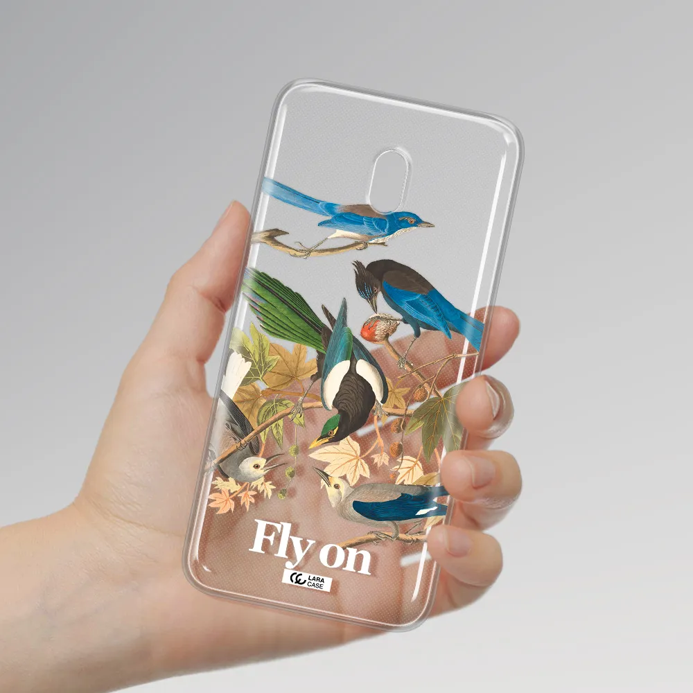 a group of birds on a branch Xiaomi Redmi 8A Clear TPU Case