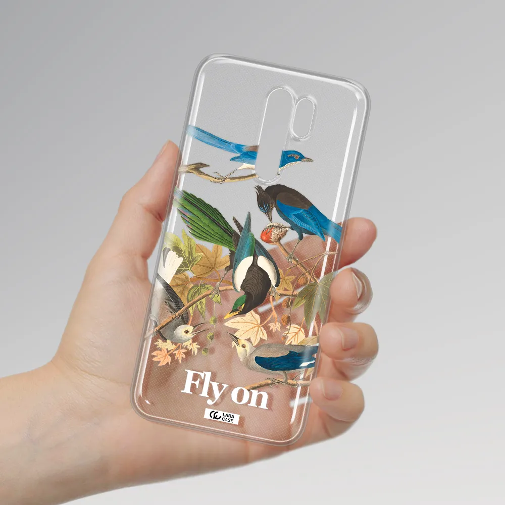 a group of birds on a branch Xiaomi Redmi 9 Clear TPU Case