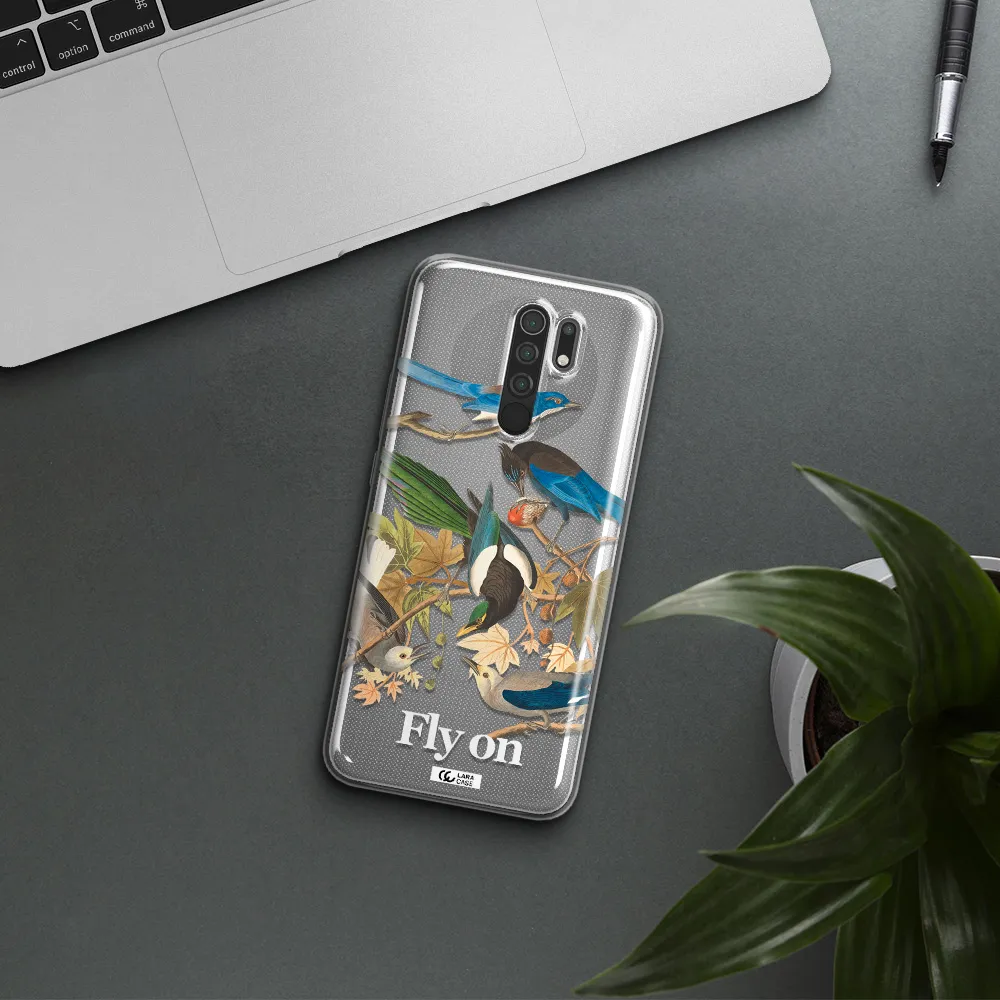 a group of birds on a branch Xiaomi Redmi 9 Clear TPU Case