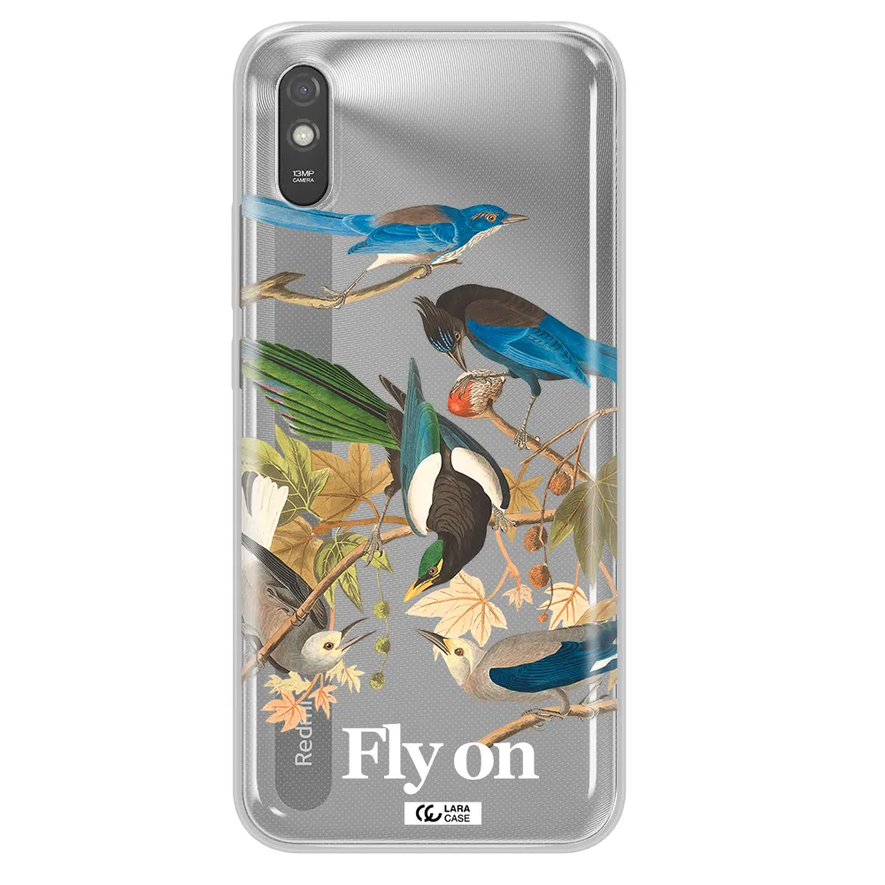 a group of birds on a branch Xiaomi Redmi 9A Clear TPU Case
