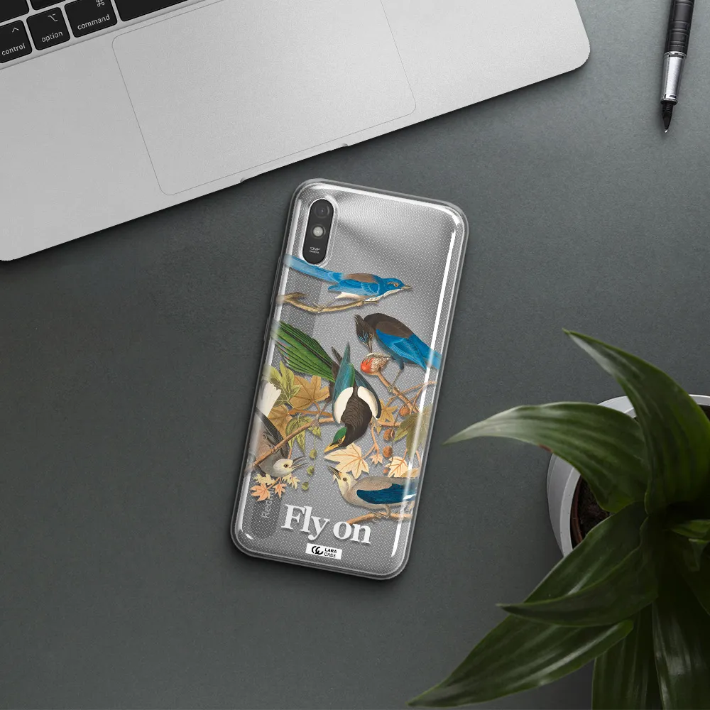 a group of birds on a branch Xiaomi Redmi 9A Clear TPU Case