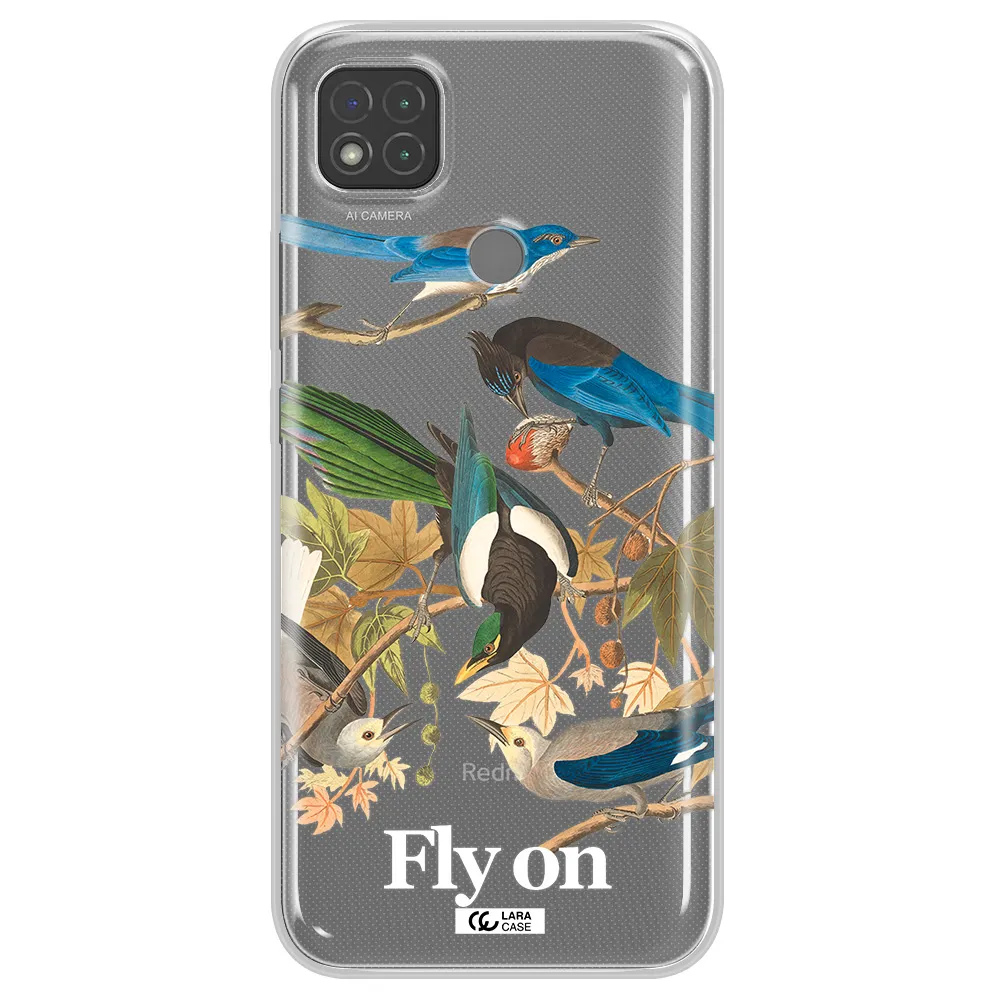 a group of birds on a branch Xiaomi Redmi 9C Clear TPU Case
