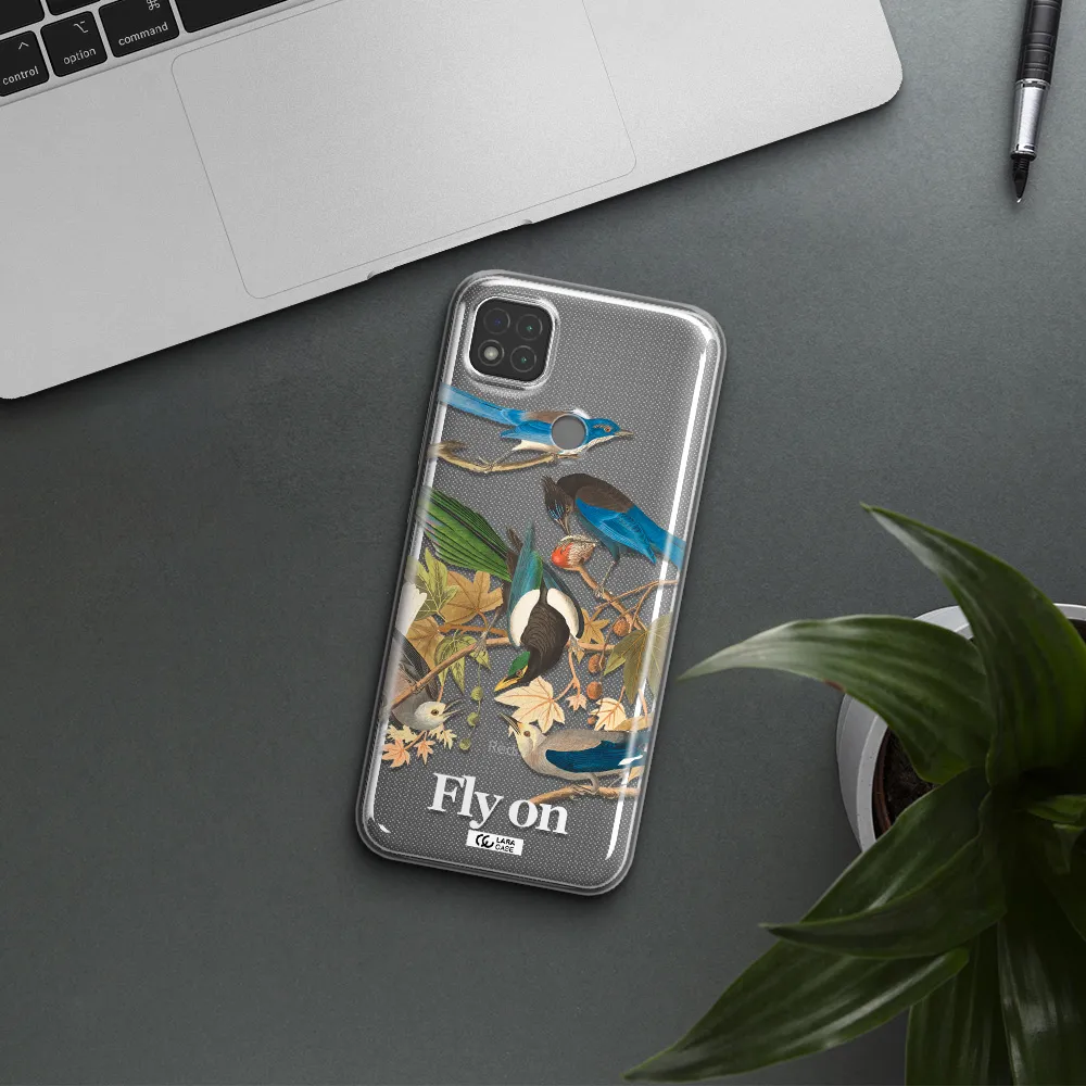 a group of birds on a branch Xiaomi Redmi 9C Clear TPU Case