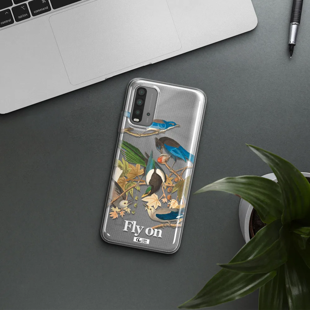 a group of birds on a branch Xiaomi Redmi 9T Clear TPU Case
