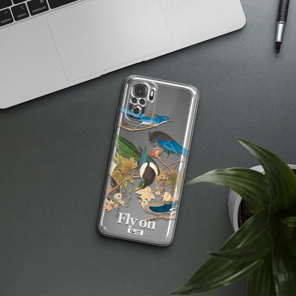 A Group Of Birds On A Branch Xiaomi Redmi Note 10S Clear Tpu Case