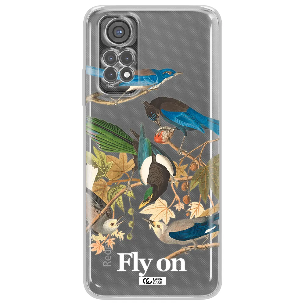 A Group Of Birds On A Branch Xiaomi Redmi Note 11S Clear Tpu Case