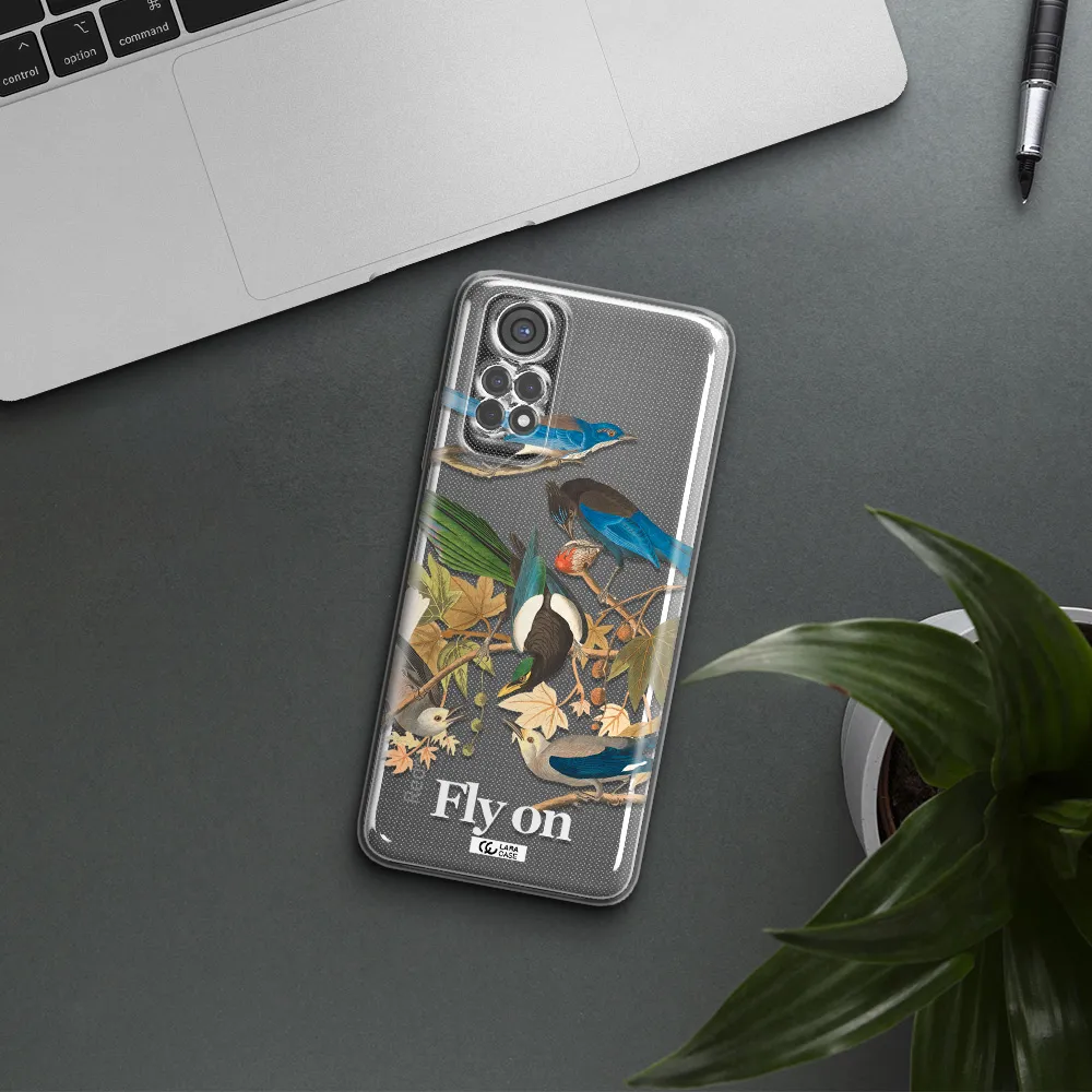 A Group Of Birds On A Branch Xiaomi Redmi Note 11S Clear Tpu Case
