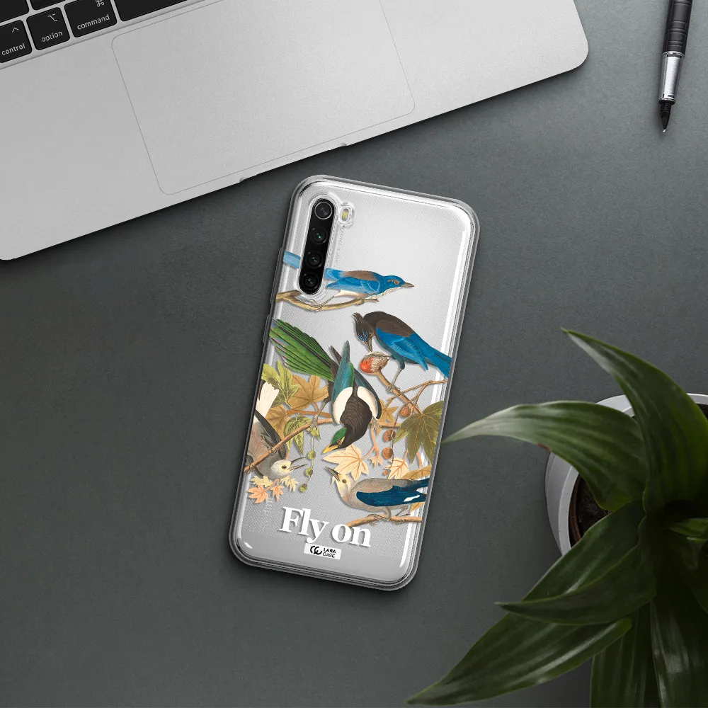 A Group Of Birds On A Branch Xiaomi Redmi Note 8T Clear Tpu Case