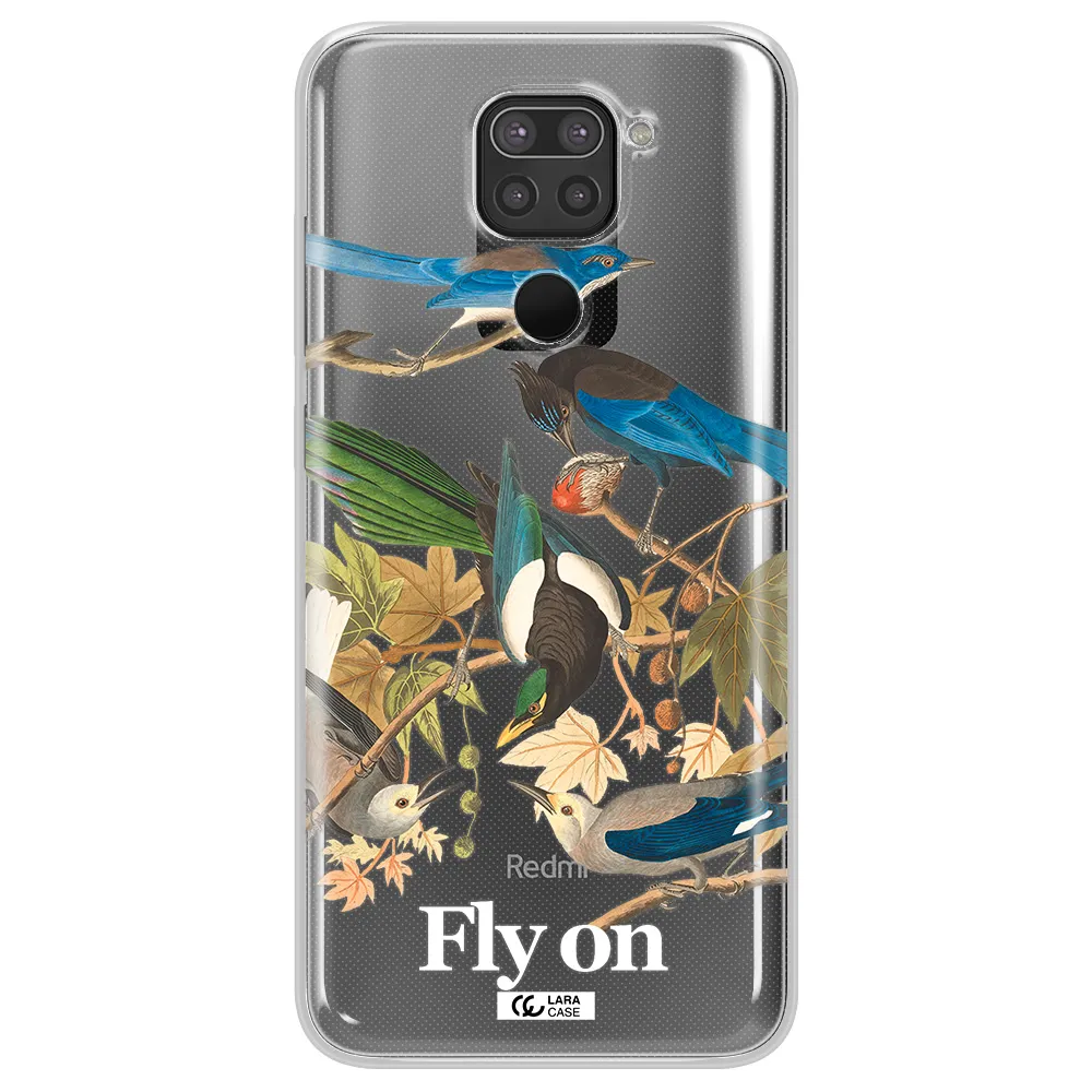 a group of birds on a branch Xiaomi Redmi Note 9 Clear TPU Case