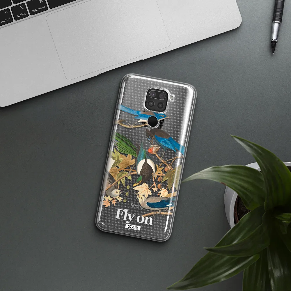 a group of birds on a branch Xiaomi Redmi Note 9 Clear TPU Case