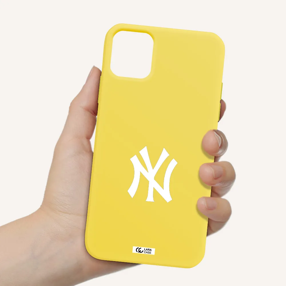 Cute Avocados Apple iPhone 11 Silicone canary yellow Case