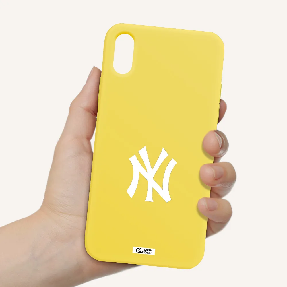 Cute Avocados Apple iPhone XS Silicone canary yellow Case