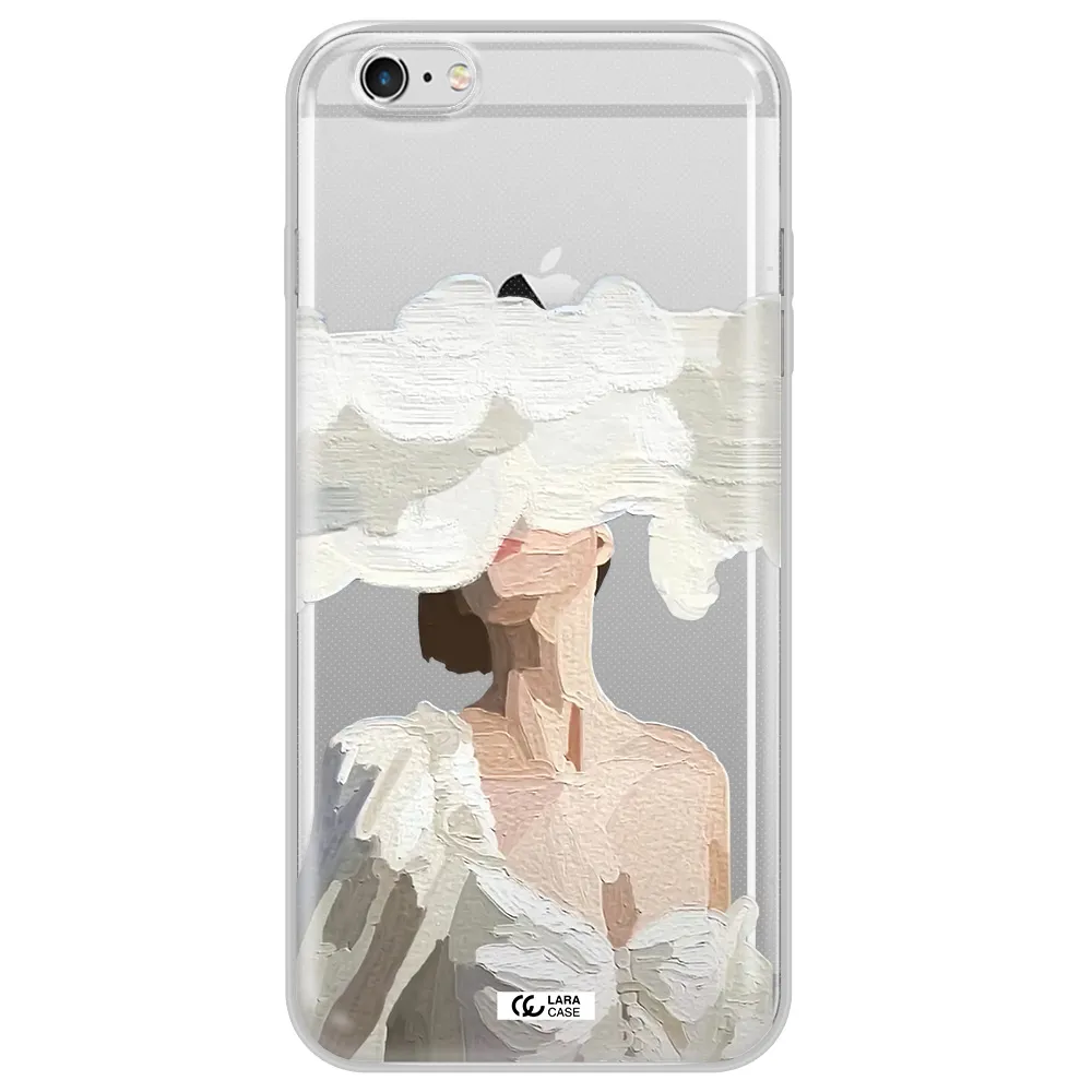 a woman with a cloud covering her face Apple iPhone 6 s plus Clear TPU Case