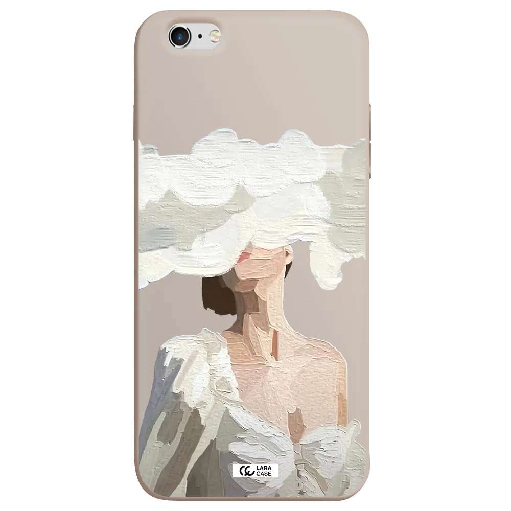 a woman with a cloud covering her face Apple iPhone 6S Silicone Stone Case