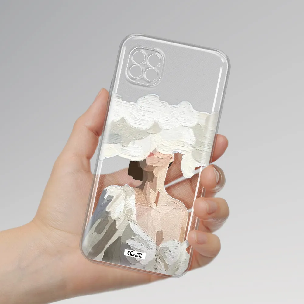 A Woman With A Cloud Covering Her Face Huawei Nova 7I Clear Tpu Case
