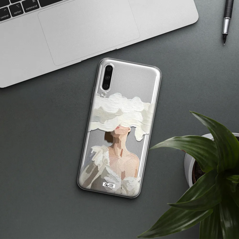 A Woman With A Cloud Covering Her Face Huawei Y9S Clear Tpu Case