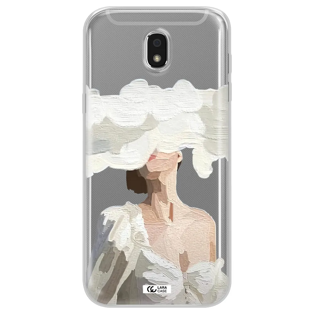 a woman with a cloud covering her face Samsung J5 2017 Clear TPU Case