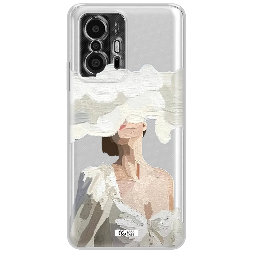 A Woman With A Cloud Covering Her Face Xiaomi 11T Pro Clear Tpu Case