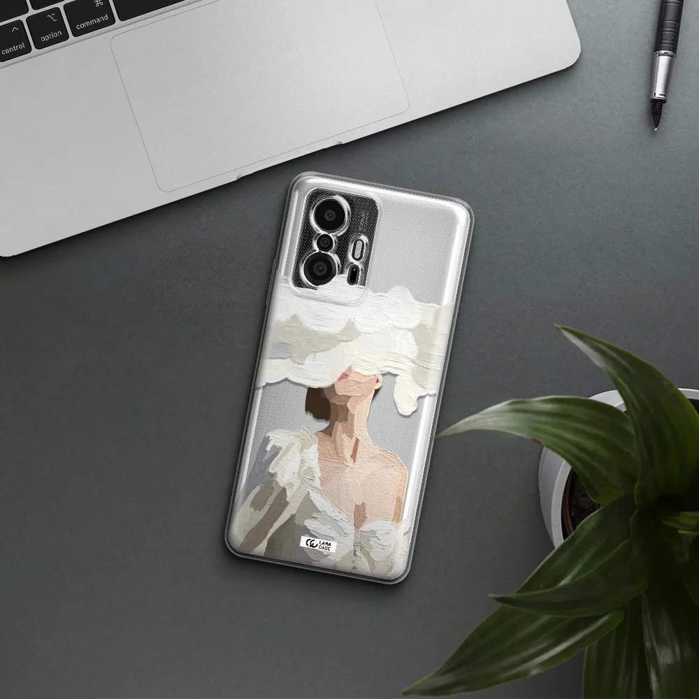 A Woman With A Cloud Covering Her Face Xiaomi 11T Pro Clear Tpu Case