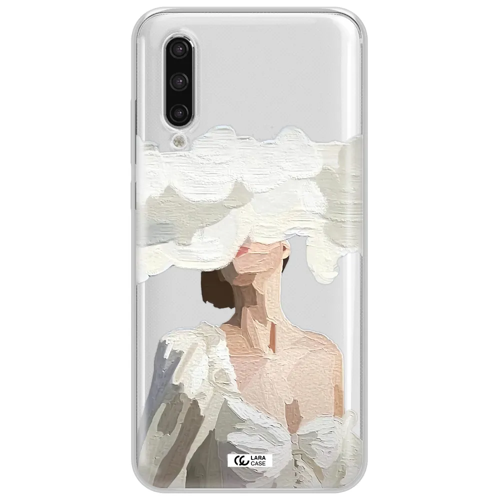 A Woman With A Cloud Covering Her Face Xiaomi Mi 9 Lite Clear Tpu Case