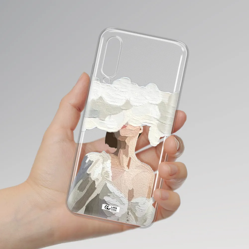A Woman With A Cloud Covering Her Face Xiaomi Mi A3 Clear Tpu Case