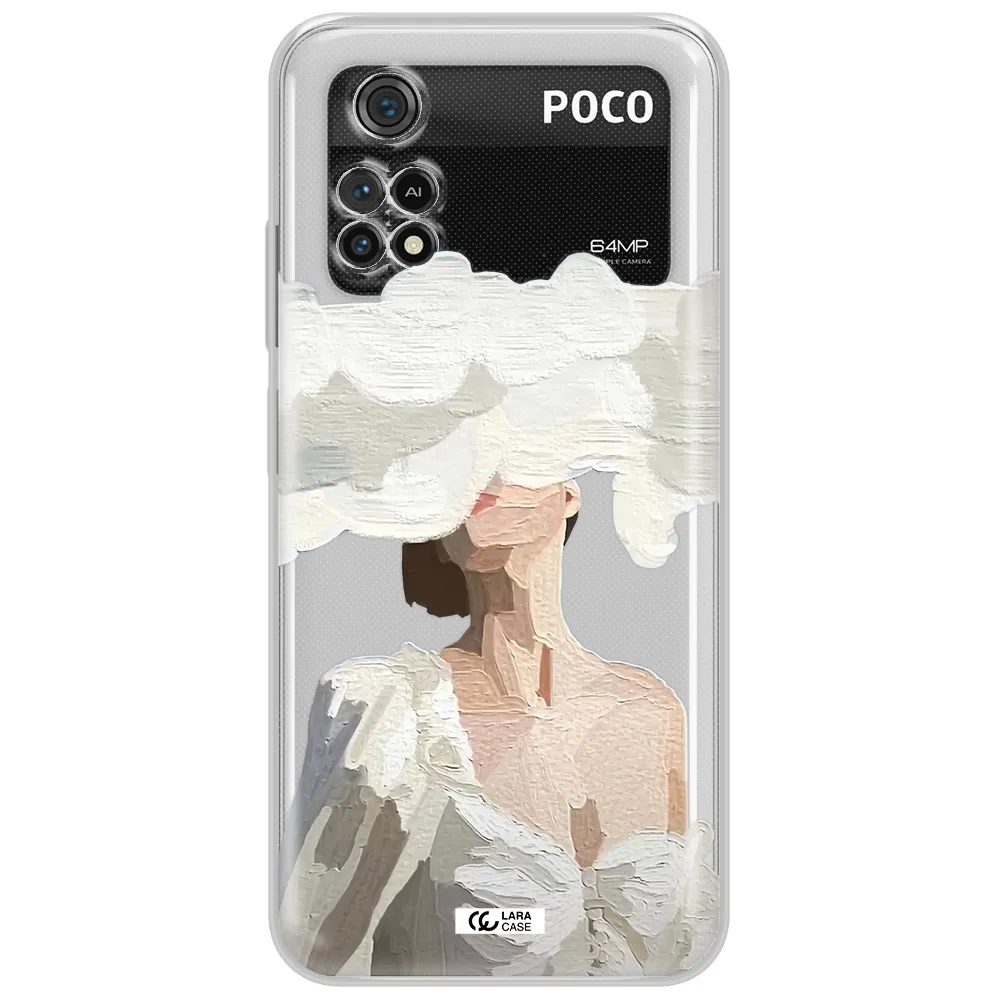 A Woman With A Cloud Covering Her Face Xiaomi Poco M4 Pro 4G Clear Tpu Case