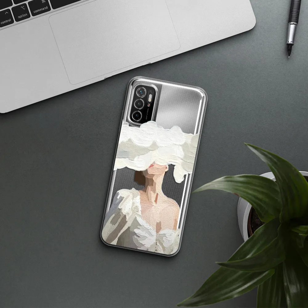 A Woman With A Cloud Covering Her Face Xiaomi Poco M4 Pro 5G Clear Tpu Case